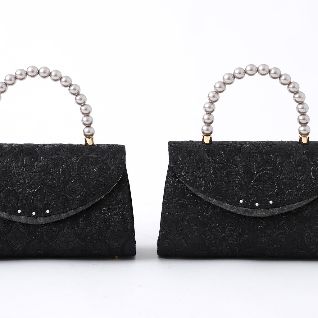 草履バッグ セット 留袖 訪問着 フォーマル 着物 振袖 結婚式 成人式 日本製 浅草謹製 パール手 白黒カブセ 玉入