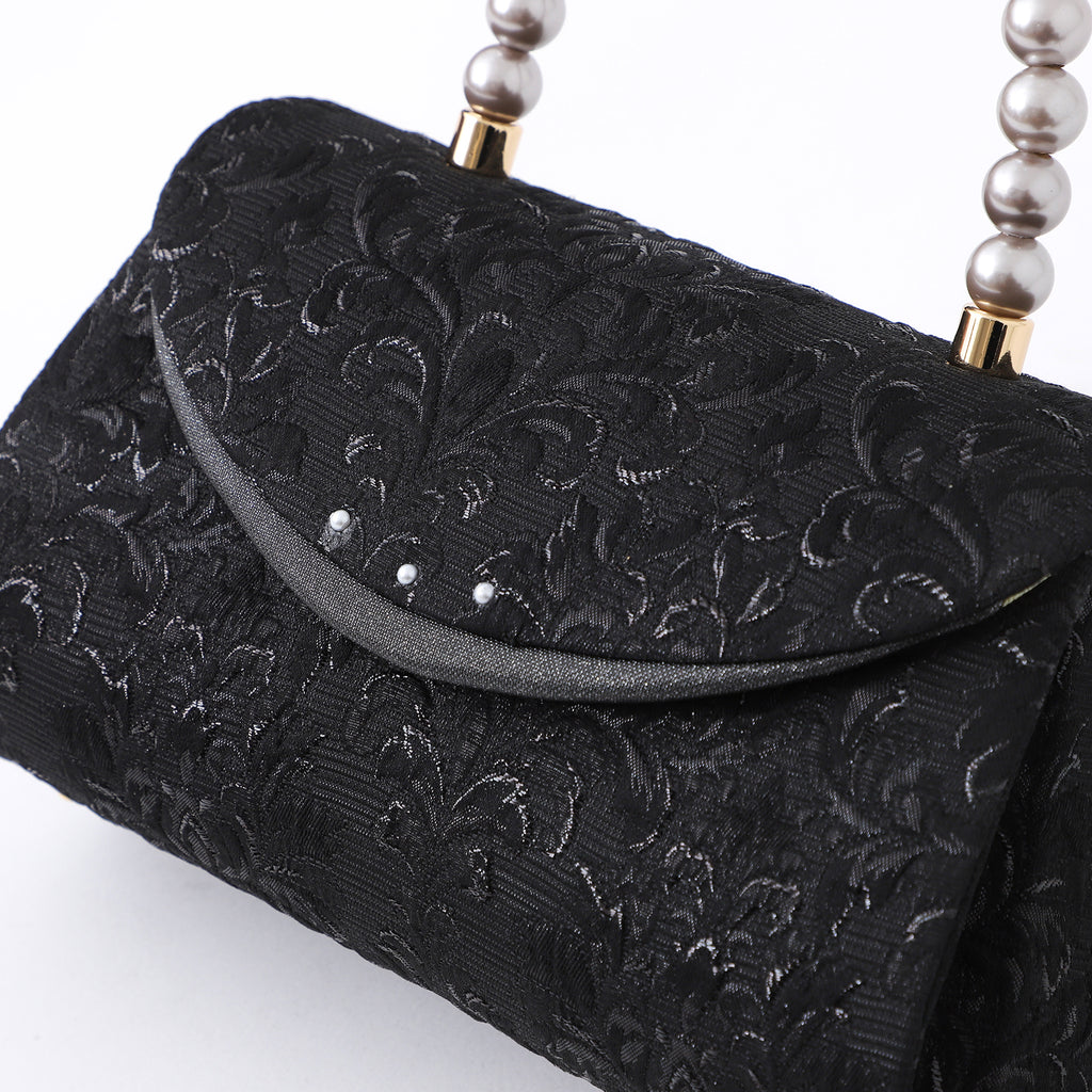 草履バッグ セット 留袖 訪問着 フォーマル 着物 振袖 結婚式 成人式 日本製 浅草謹製 パール手 白黒カブセ 玉入